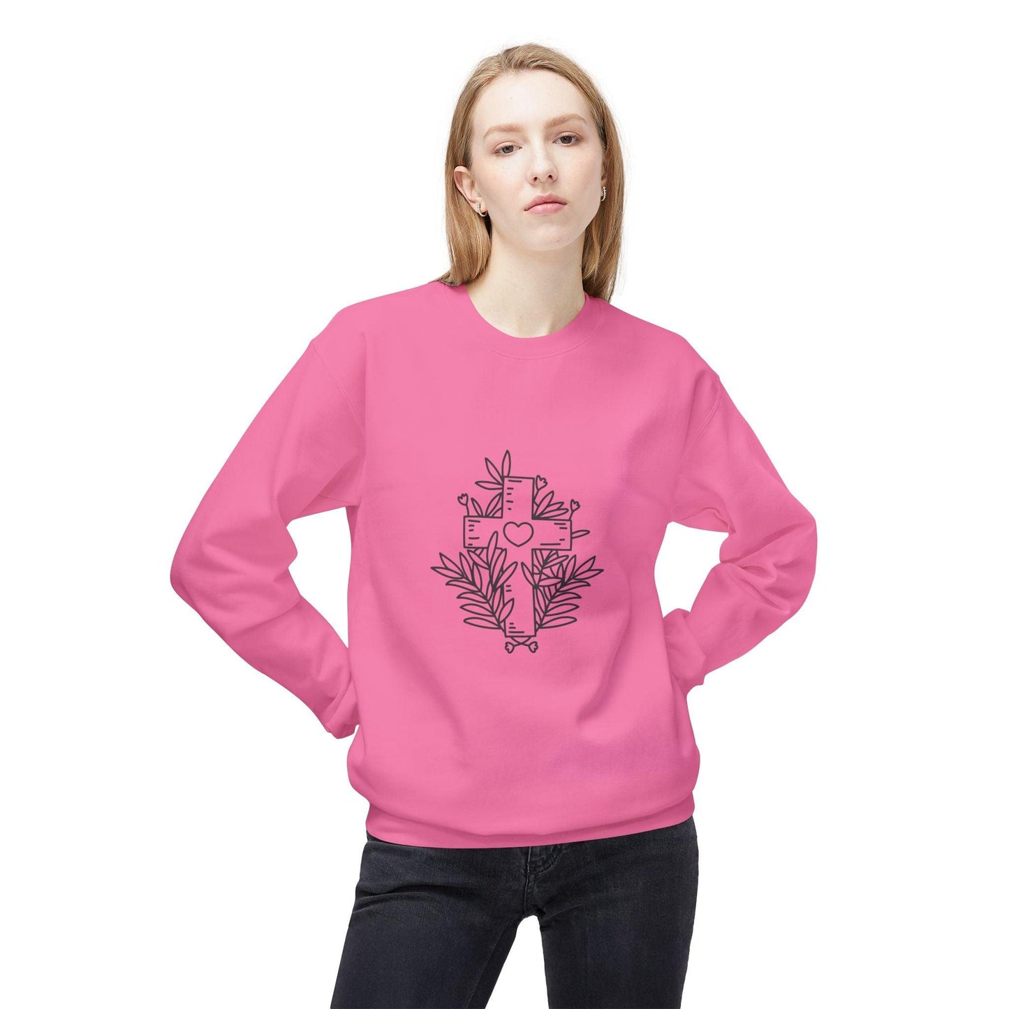Black Cross Sweatshirt-Unisex - Perissos