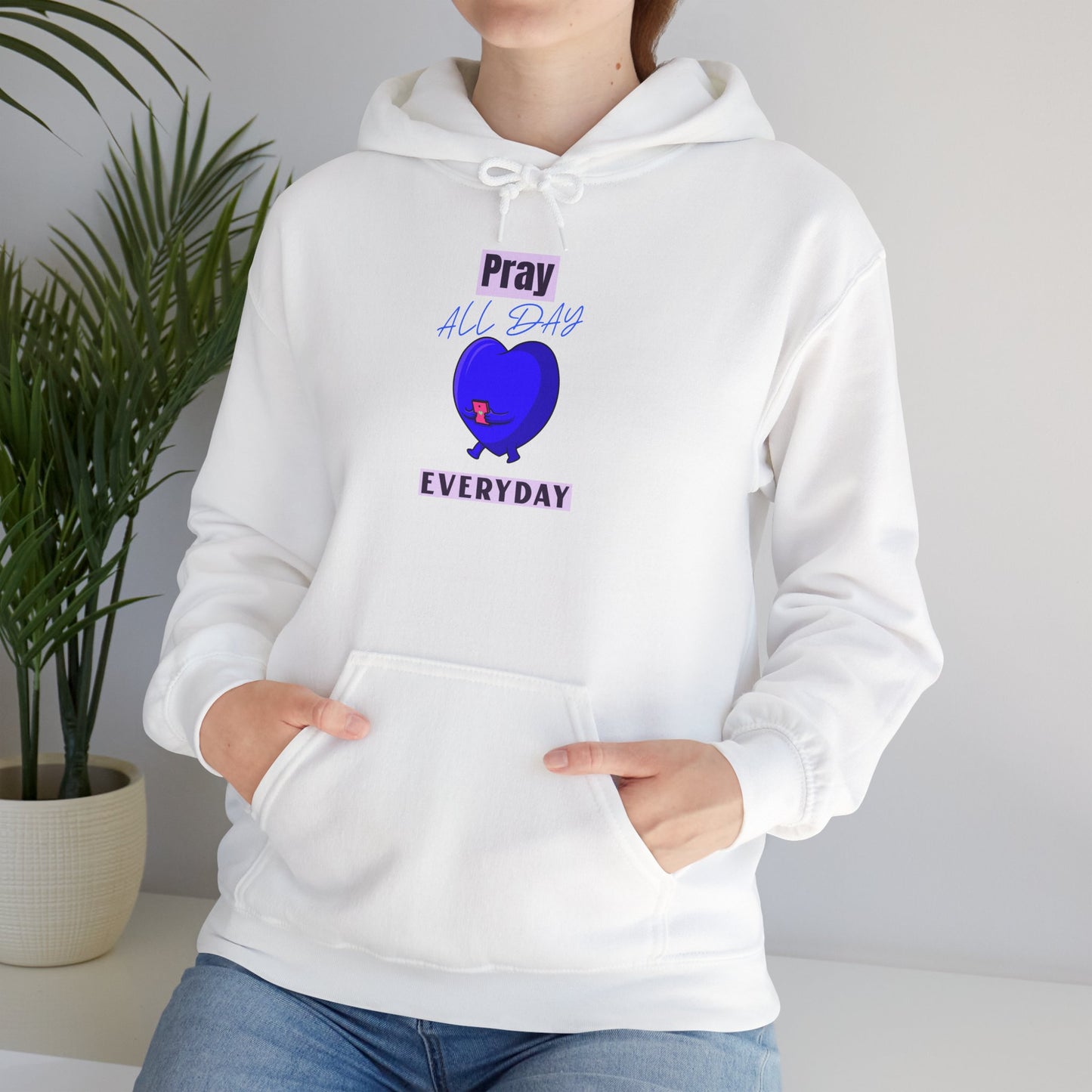 Pray Praise Believe Trust Hoodie-Blue