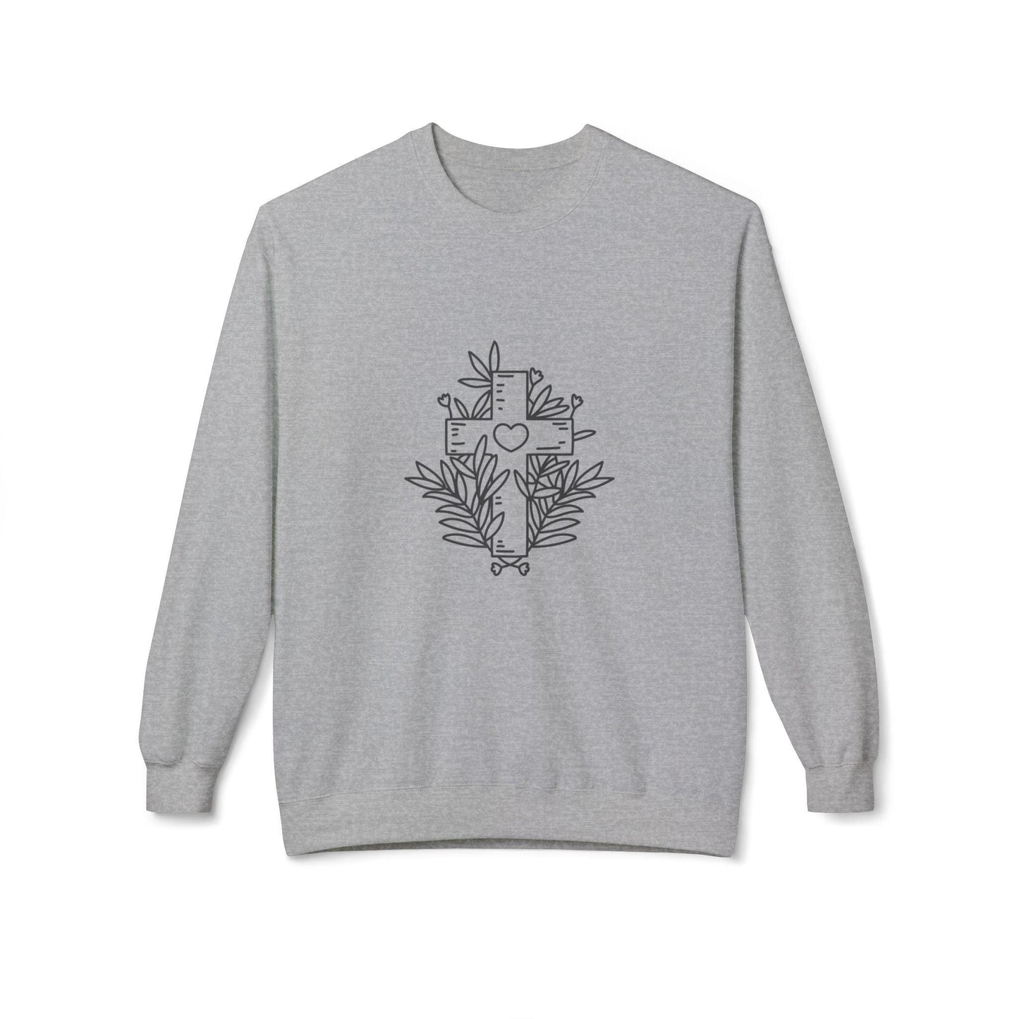 Black Cross Sweatshirt-Unisex - Perissos