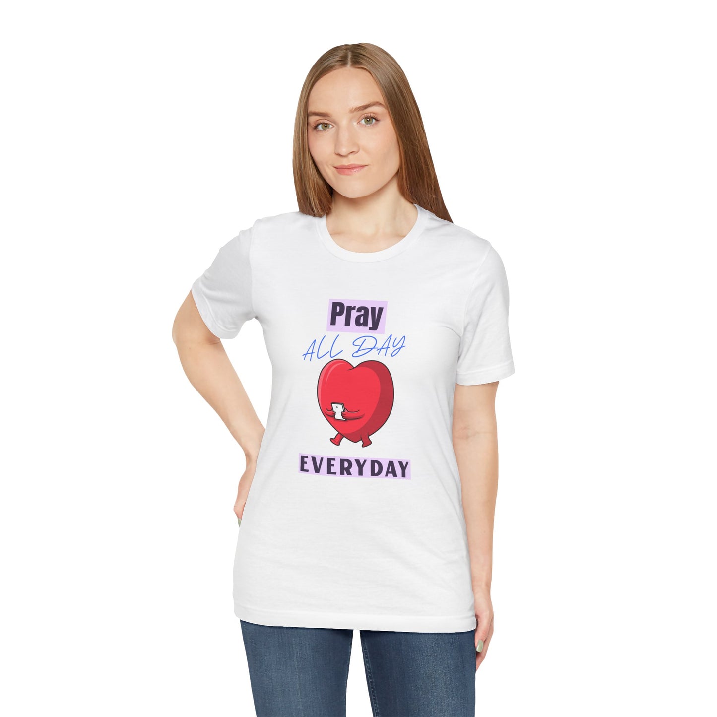 Pray All Day  Unisex Tee Shirt-Red