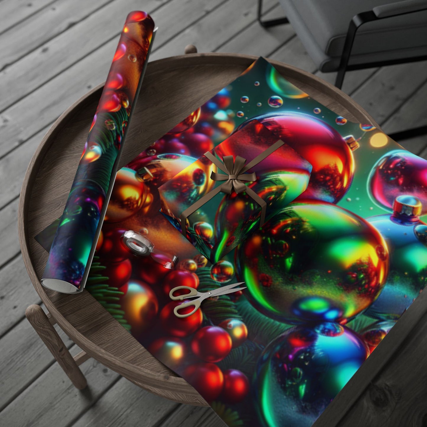 Christmas Bubbles Design Wrapping Papers