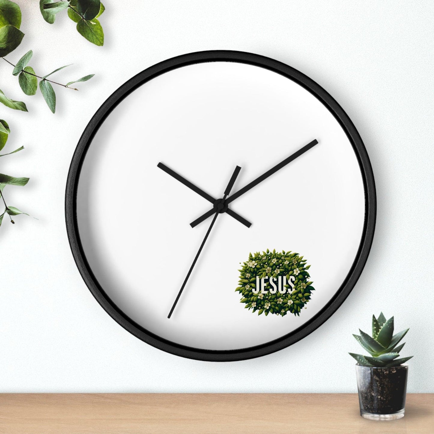 Jesus Floral Wall Clock - Perissos