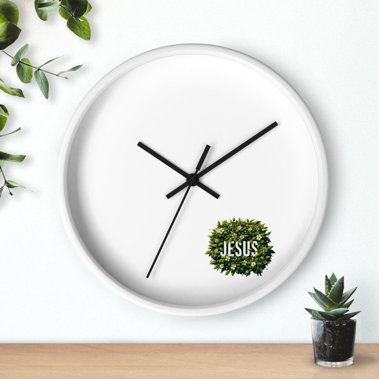 Jesus Floral Wall Clock - Perissos