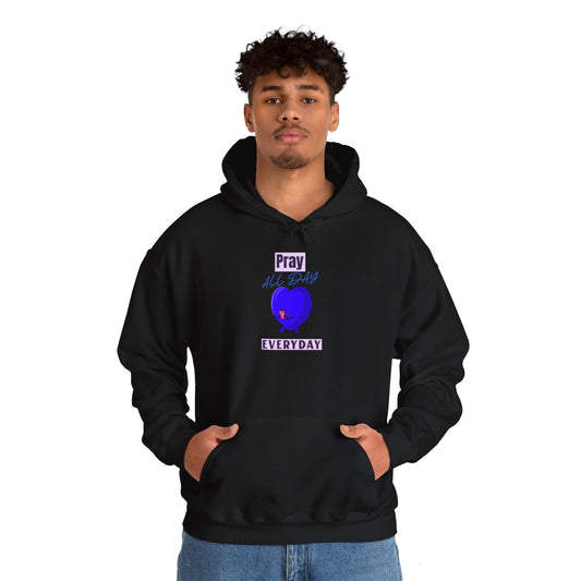 Pray Praise Believe Trust Hoodie-Blue