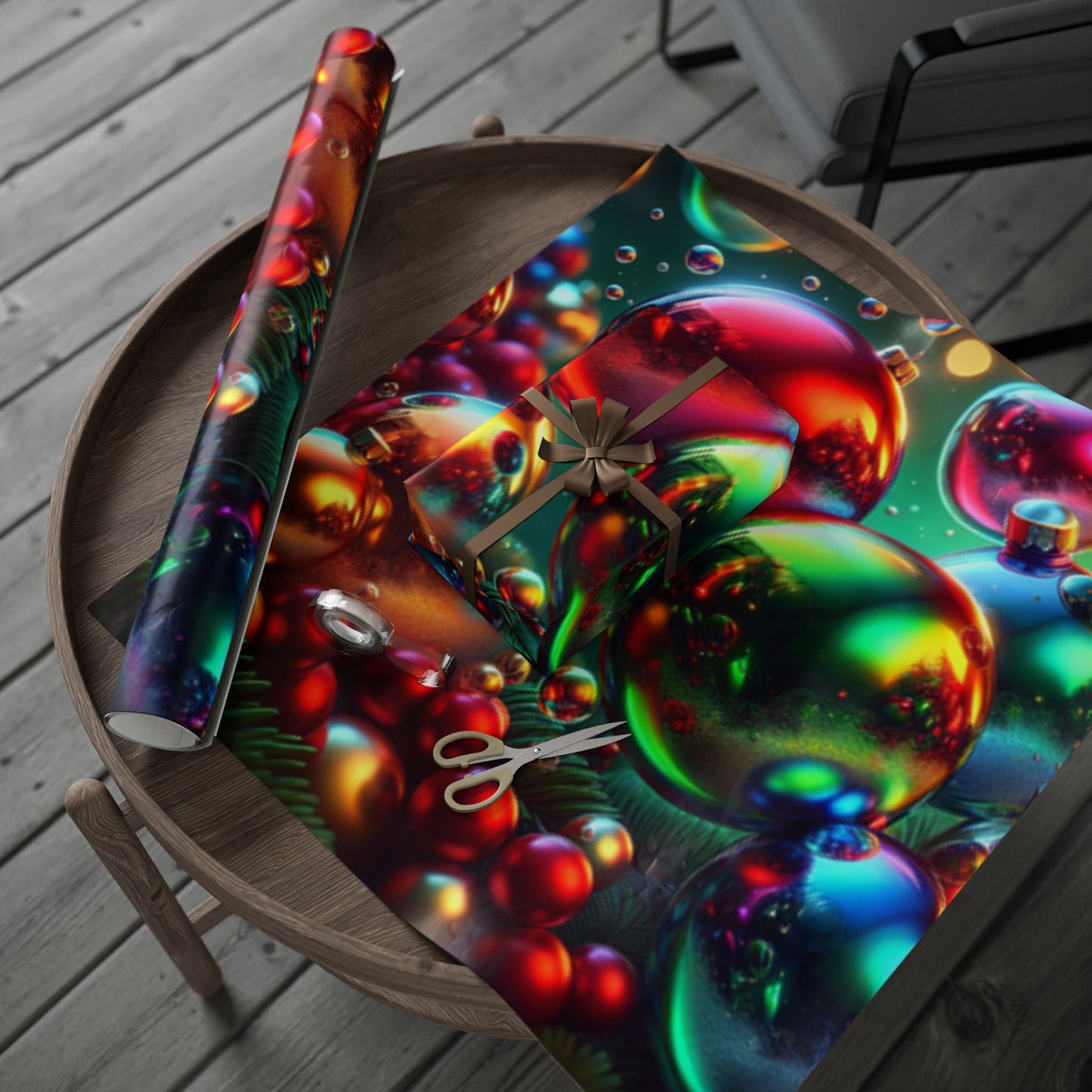 Christmas Bubbles Design Wrapping Papers