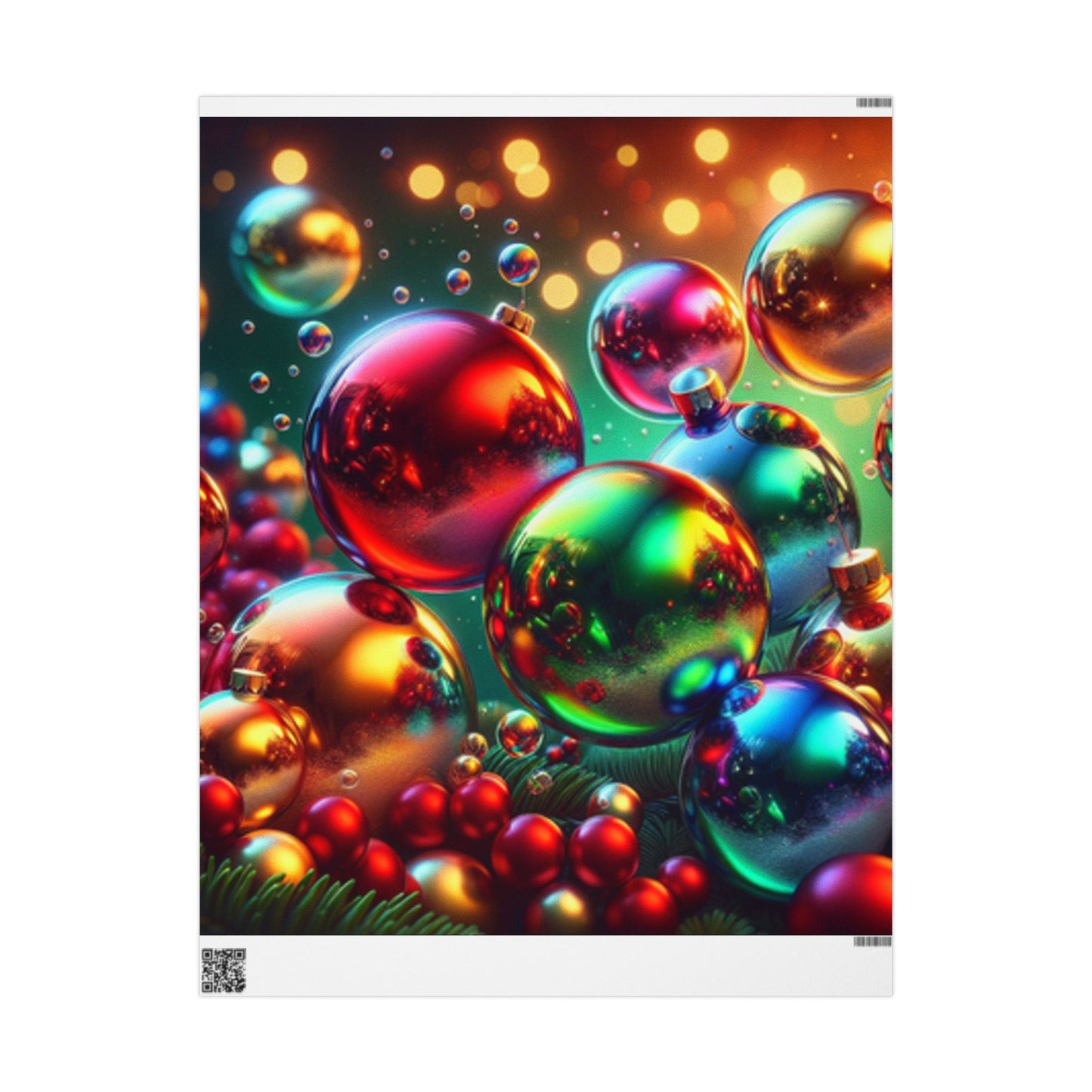 Christmas Bubbles Design Wrapping Papers