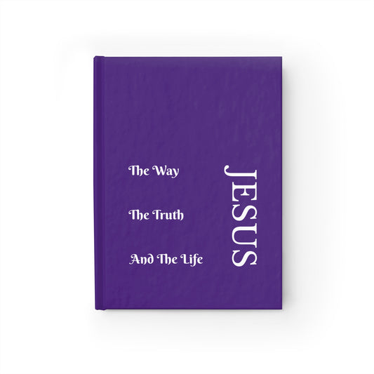 John 14 v 6 Ruled Line Journal Notebook-Purple