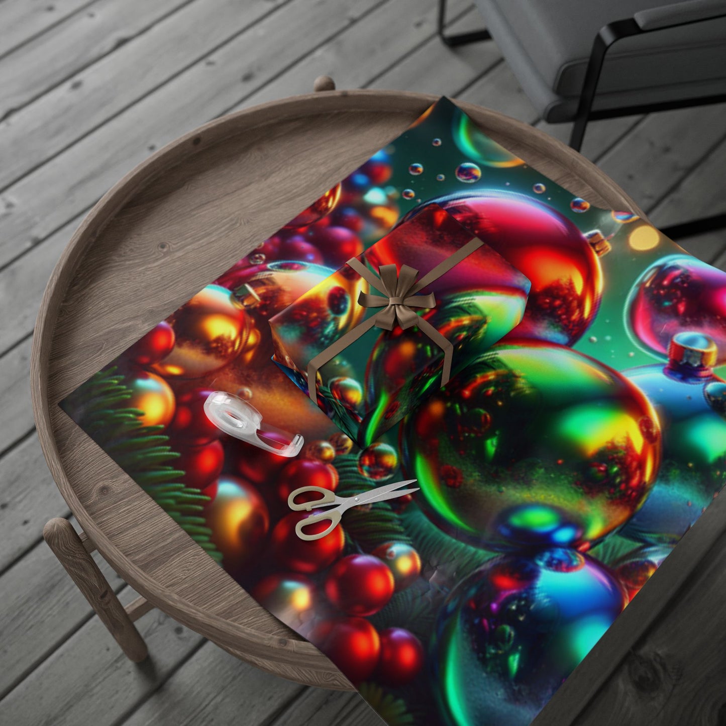 Christmas Bubbles Design Wrapping Papers