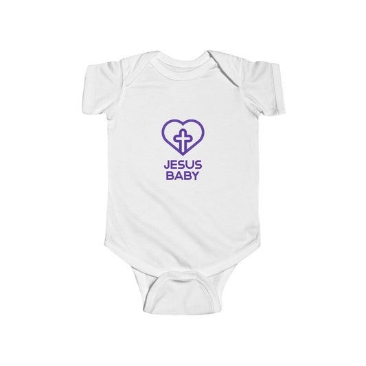 'Jesus Baby' Infant Fine Jersey Bodysuit-Blue - Perissos